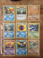 Negen Pokémon kaarten in mapje - Vintage collectie, Ophalen of Verzenden, Gebruikt, Meerdere kaarten