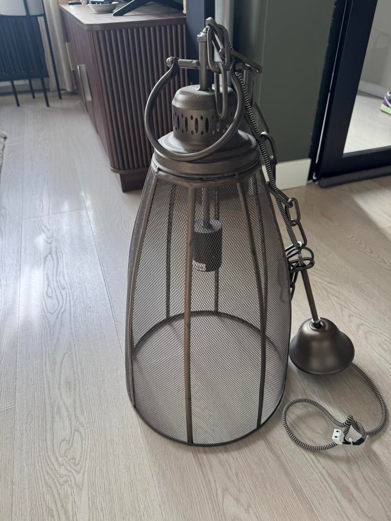 Industriële lamp, Huis en Inrichting, Lampen | Hanglampen, Ophalen of Verzenden, Zo goed als nieuw, Minder dan 50 cm