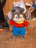 Vintage grote knuffel Disney Fievel American Tail jaren 80, Ophalen of Verzenden, Overige figuren, Gebruikt, Knuffel