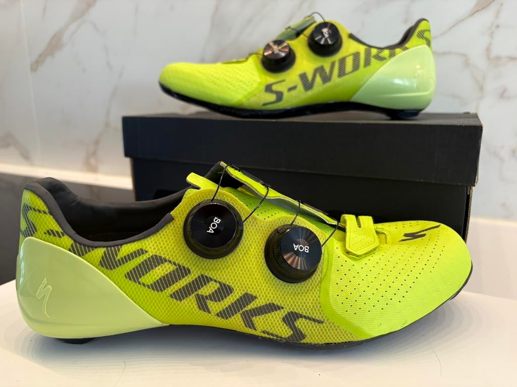 Specialized S-Works RD7 - 42 (27cm) - Hyper Green ZGAN €440, Schoenen, Ophalen of Verzenden, Zo goed als nieuw, Overige maten