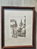 Amersfoort, pentekening, Antiek en Kunst, Kunst | Etsen en Gravures, Ophalen of Verzenden
