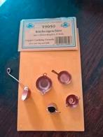 mini mundus miniaturen 5 delige koperen keuken gerei, Ophalen of Verzenden, Nieuw, Poppenhuis