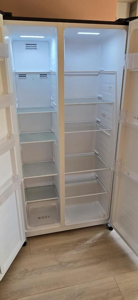 Amerikaanse koelkast zwart koelkast/vriezer, Witgoed en Apparatuur, Koelkasten en IJskasten, Ophalen, 200 liter of meer, 60 cm of meer