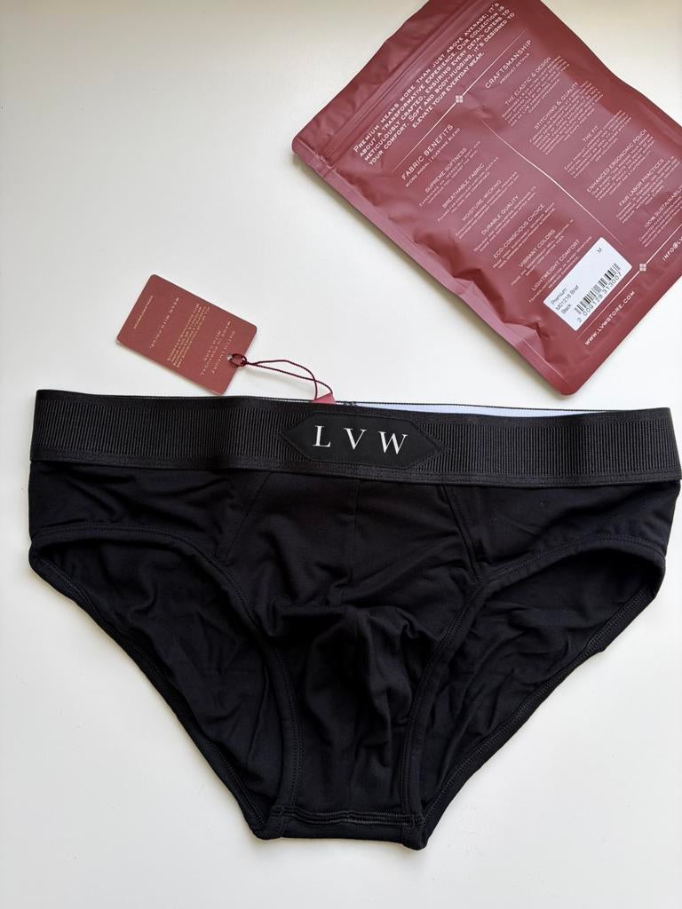 LVW Premium Micromodal Slip, Verzenden, Zwart, Slip