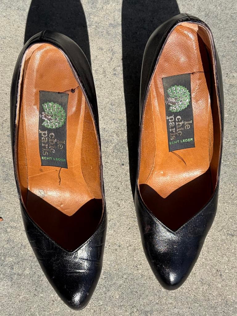 Vintage Zwarte Pumps maat 5, Ophalen of Verzenden, Gedragen, Zwart, Pumps