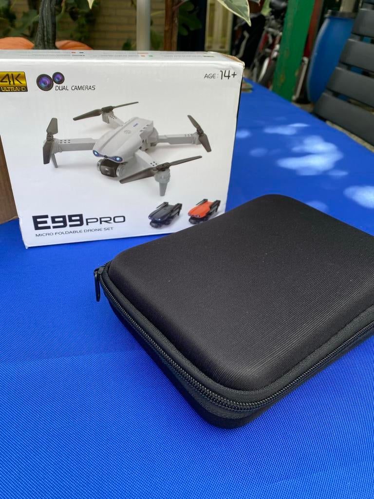 E99 PRO Micro Opvouwbare Drone Set met 4K Dual Camera's, Audio, Tv en Foto, Drones, Nieuw, Speelgoeddrone, Standaard kwaliteit