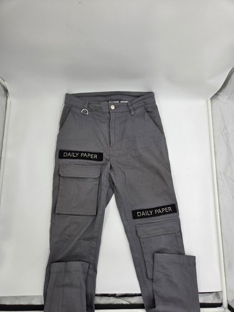 Daily Paper cargo broek grijs – maat XS – logo streetwear, Ophalen of Verzenden, Zo goed als nieuw, Daily Paper, Grijs