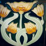 10x WANDTEGELS Tulpen Antiek 1920s JUGENDSTIL Art-Nouveau, Ophalen of Verzenden