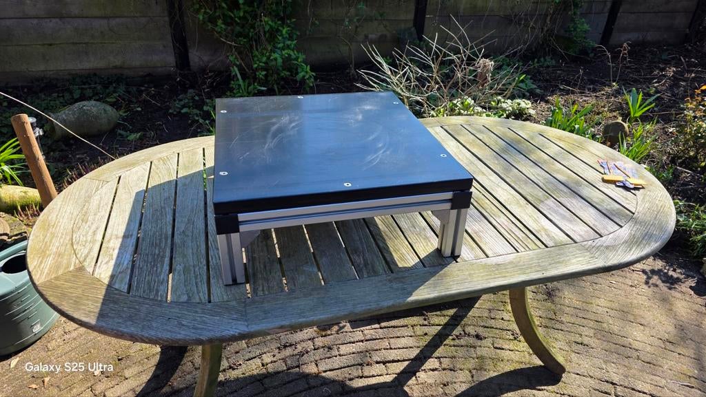 Machine tafeltje van geert, Ophalen