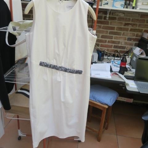 Kleedje wit bies strass Natan mt 44, Wit, Maat 42/44 (L), Ophalen of Verzenden, Zo goed als nieuw