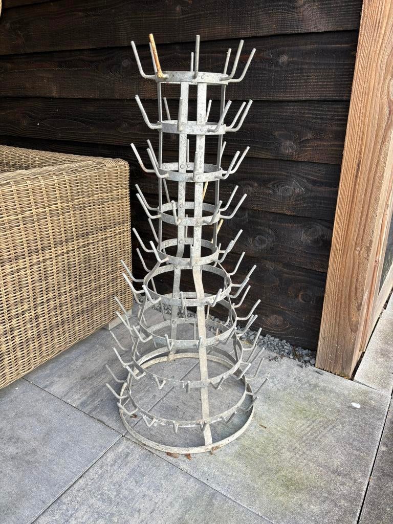 brocante flessenrek, Huis en Inrichting, Ophalen, Zo goed als nieuw, Metaal, 75 cm of meer