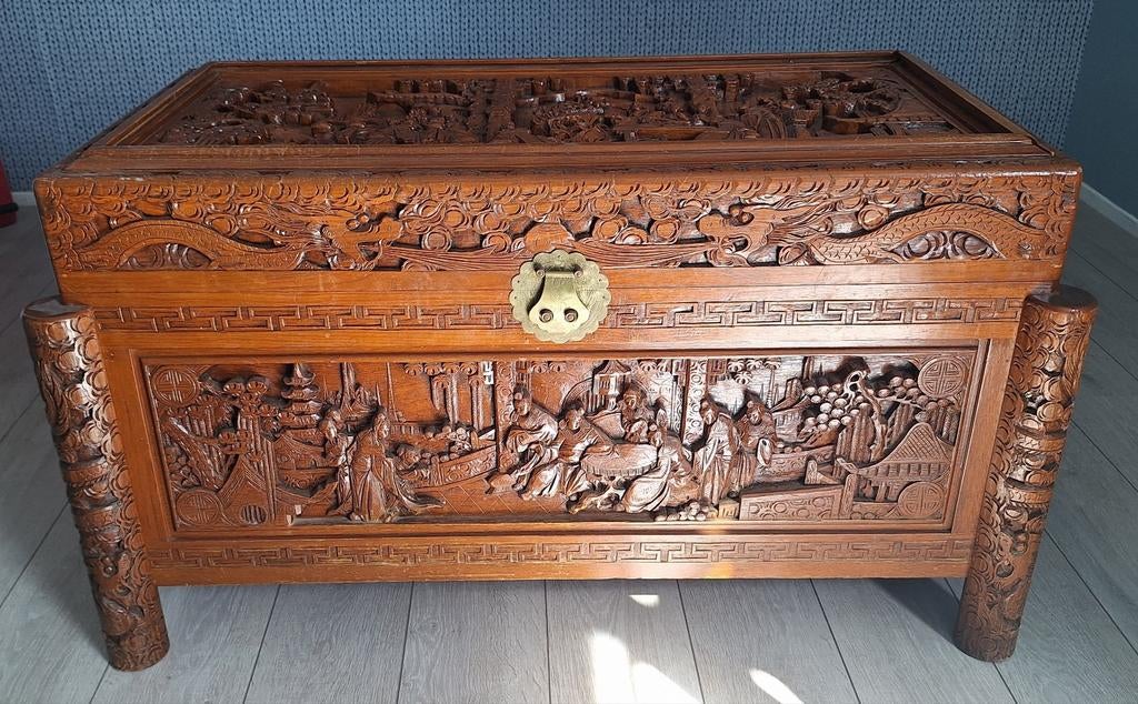 Prachtige antieke dekenkist, Ophalen of Verzenden, 100 tot 150 cm, 50 tot 75 cm, 50 tot 75 cm