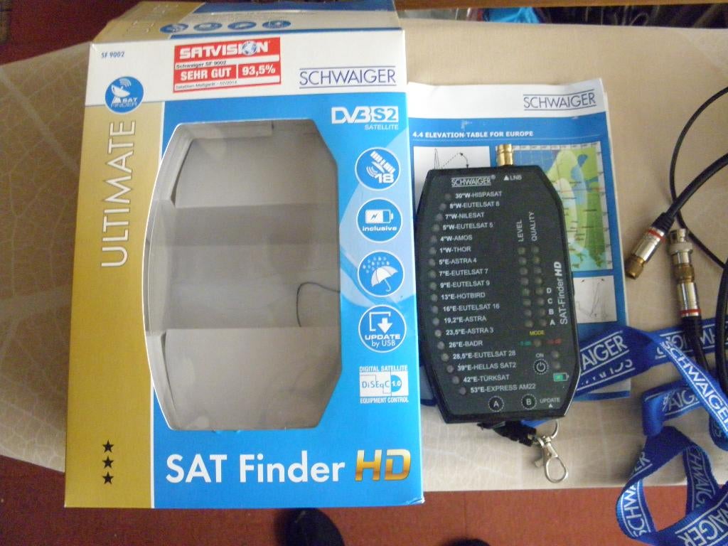 Schwaiger sat finder HD - gratis schotel, Ophalen of Verzenden, Zo goed als nieuw, Overige merken
