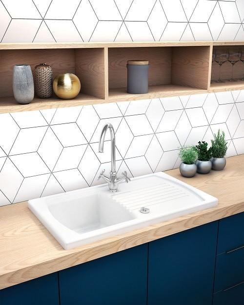 Nostalgische keukenkraan, tweeknops mengkraan, Ixia chroom, Huis en Inrichting, Keuken | Keukenbenodigdheden, Nieuw, Verzenden