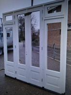 Pui met dubbele tuindeuren en zijlichten, Nieuw, Ophalen of Verzenden, Buitendeur, Glas