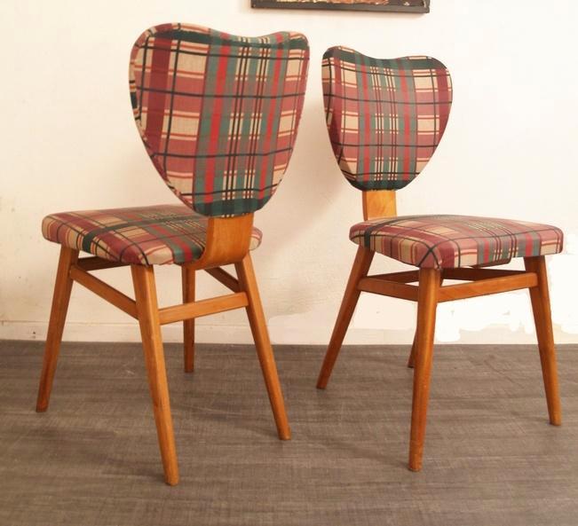 Jaren 50 stoelen 2x fifties chairs mid century design, Huis en Inrichting, Stoelen, Gebruikt, Twee, Overige kleuren, Ophalen