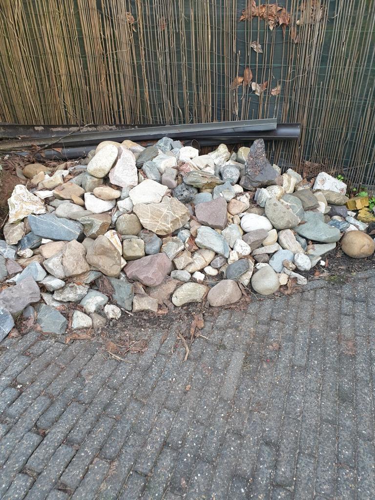 Ca. 1 kuub maaskeien/vijverstenen, Tuin en Terras, Grind, Keien en Split, Ophalen