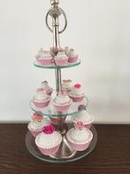 Brocante nep sier roze gebakjes, cupcakes., Huis en Inrichting, Woonaccessoires | Etagères, Ophalen, Nieuw