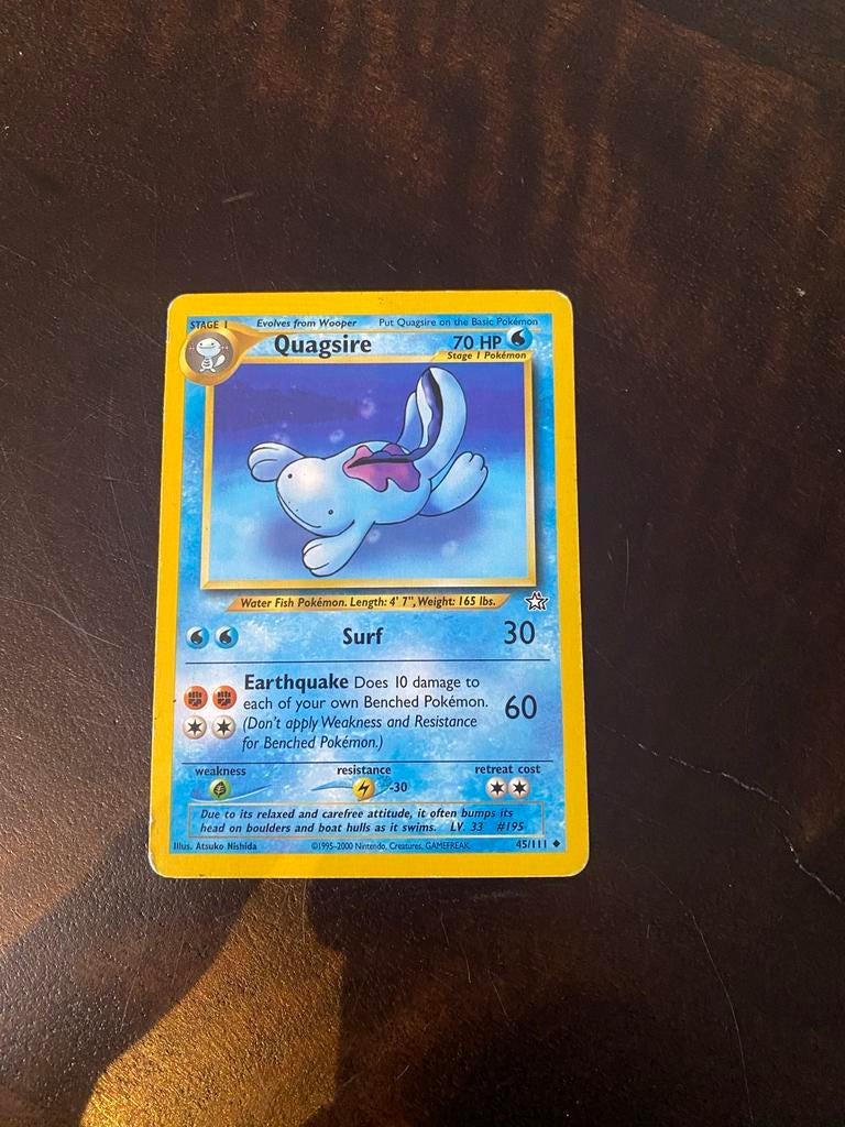 Pokémon Kaart Quagsire, Ophalen of Verzenden, Gebruikt, Losse kaart