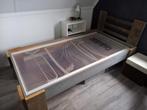 groot 1 persoonsbed 100x200 cm met Auping spiraal, Steigerhout, Ophalen of Verzenden, 200 cm, 100 cm