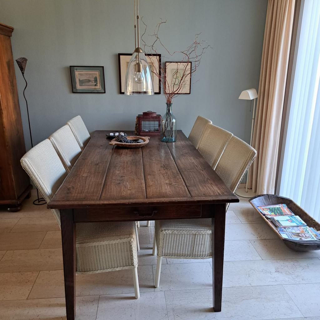 Zes Lloyd Loom eetkamer stoelen, Ophalen, Gebruikt, Zo goed als nieuw.