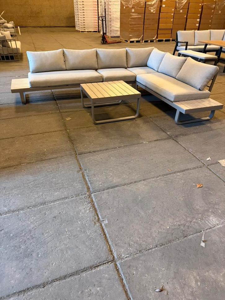 Mooie tuinset! (Showroom model), Tuin en Terras, Tuinsets en Loungesets, Zo goed als nieuw, Loungeset, Aluminium, 8 zitplaatsen