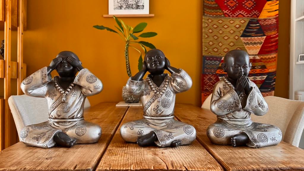 Horen zien zwijgen - buddha beelden, Ophalen, Gebruikt