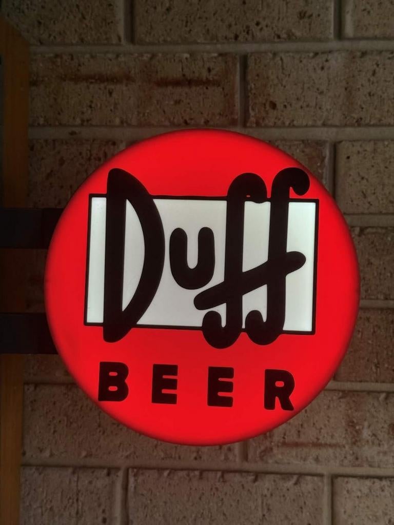 Duff Beer Lichtbak - The Simpsons Reclamebord, Ophalen of Verzenden, Gebruikt, Lichtbak of (neon) lamp