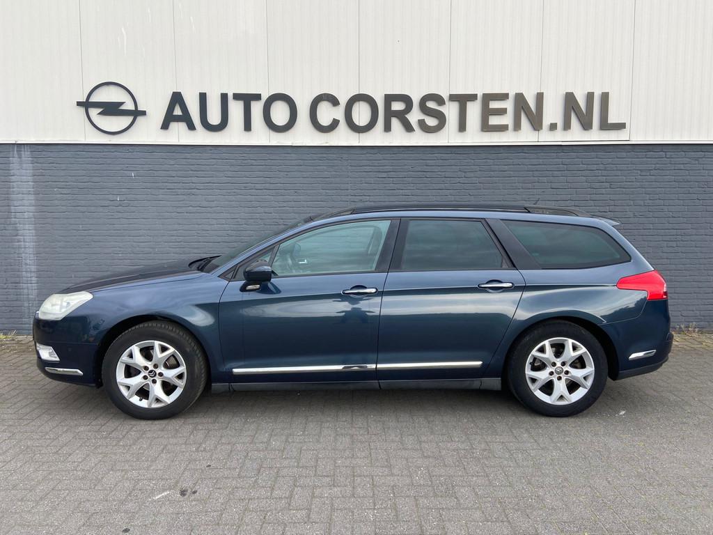 Citroën C5 Tourer 2.0I 16V Navi Trekhaak Pdc Ecc CruiseCont, Auto's, Citroën, Voorwielaandrijving, Zwart, 4 cilinders, Leder en Stof