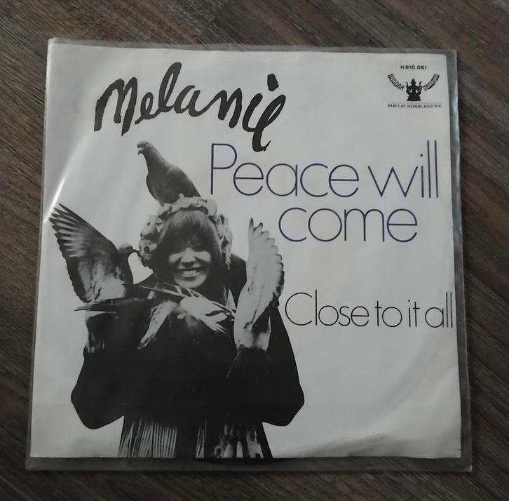 Melanie - Peace Will Come / Close to it All single, Cd's en Dvd's, Vinyl Singles, Gebruikt, Pop, Ophalen of Verzenden