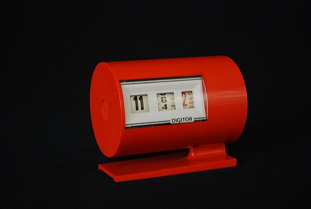 Funky Oranje 1970's Retro klok, Ophalen of Verzenden