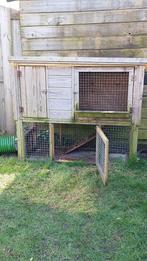 Konijnenhok met tunnel en ren, Dieren en Toebehoren, Knaagdieren en Konijnen | Hokken en Kooien, Ophalen, 90 cm of meer, Konijn