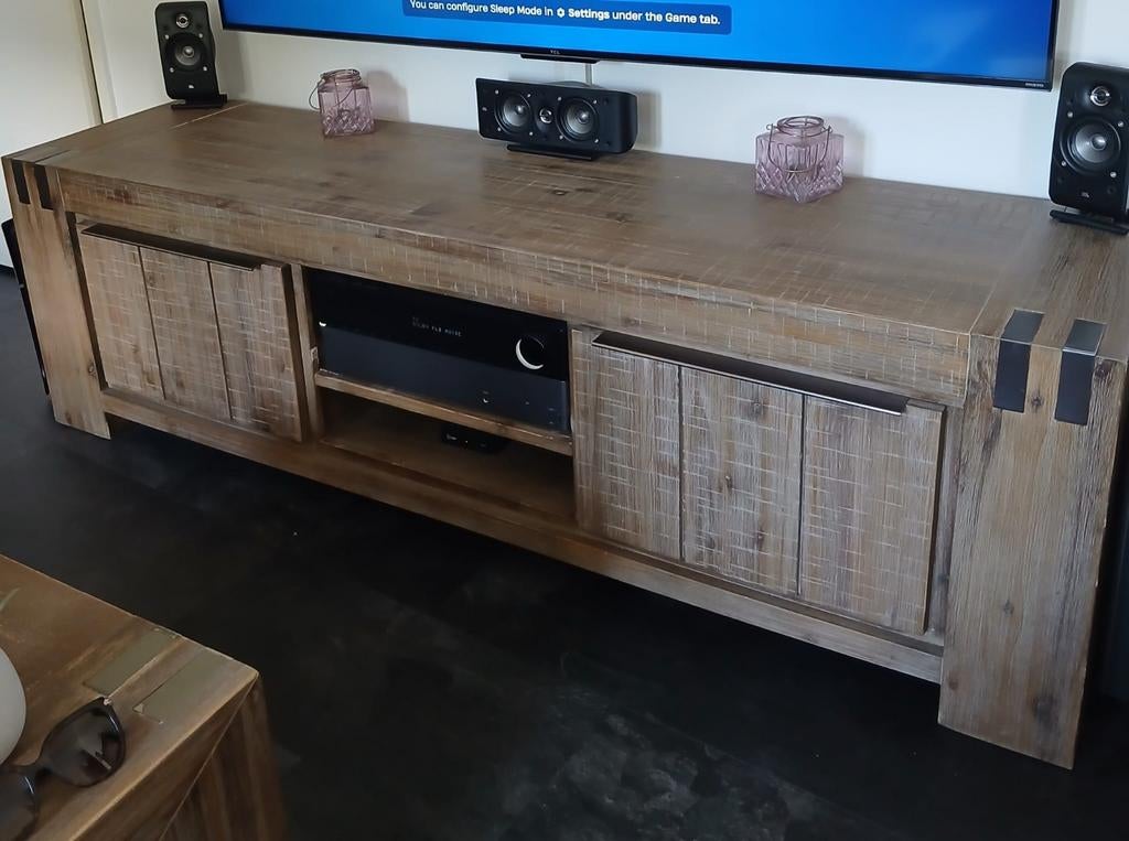 Pronto bassano warm grey tv meubel, Ophalen of Verzenden, Zo goed als nieuw, 25 tot 50 cm, Minder dan 100 cm