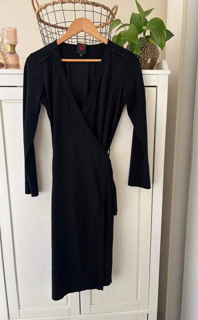 Japan TKY zwarte travelstof jurk maat M, Maat 38/40 (M), Zwart, Ophalen of Verzenden, Zo goed als nieuw