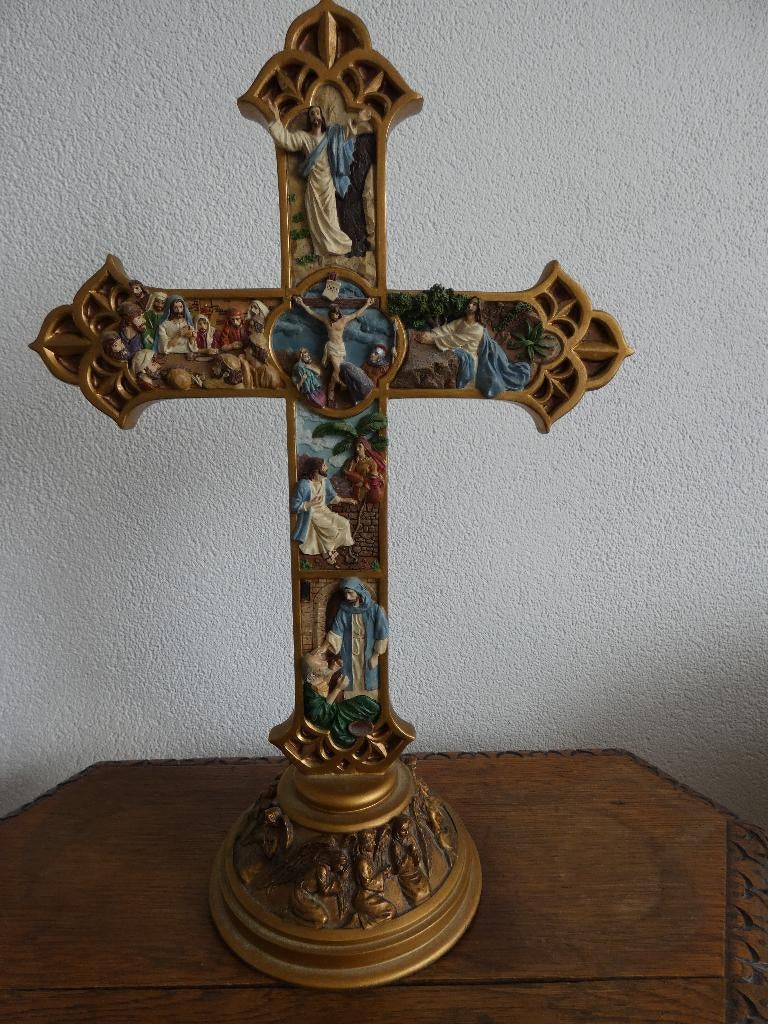 Mooi apart staand kruis, Antiek en Kunst, Antiek | Religie, Ophalen of Verzenden