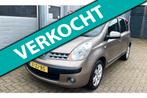 Nissan Note 1.6 Acenta 2008-Clima-L.mVelgen-Trekhaak-New APK, Voorwielaandrijving, Zwart, 4 cilinders, Bruin