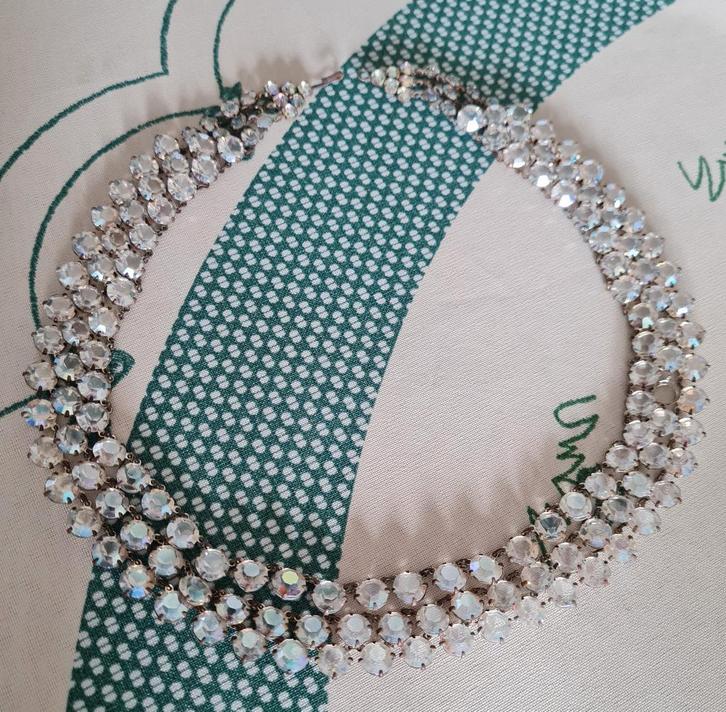 Prachtige antieke 3-laagse ketting, Sieraden, Tassen en Uiterlijk, Antieke sieraden, Ketting, Overige materialen, Ophalen of Verzenden