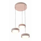 Hanglamp: Puleggia 3-light Freelight, Ophalen, Nieuw, Moderne hanglamp met 3 lampjes; creme/beige kleur, Glas