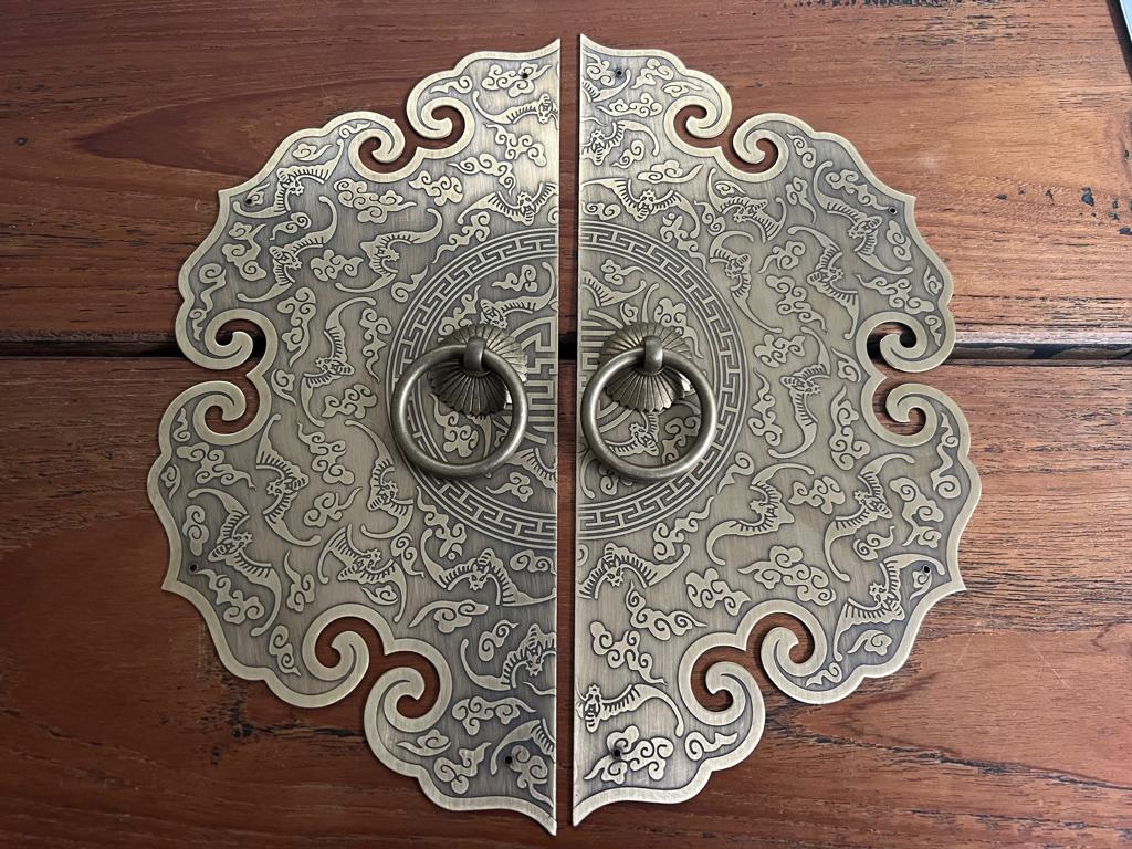 Chinees beslag voor chinese bruidskast kast plaat groot, Verburgt Vintage, Nieuw, Ophalen of Verzenden, https://verburgtvintage.nl/#contact