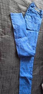 ONLY Slangenprint Denim Broek - Zo goed als nieuw, Blauw, Ophalen of Verzenden, Maat 36 (S), ONLY