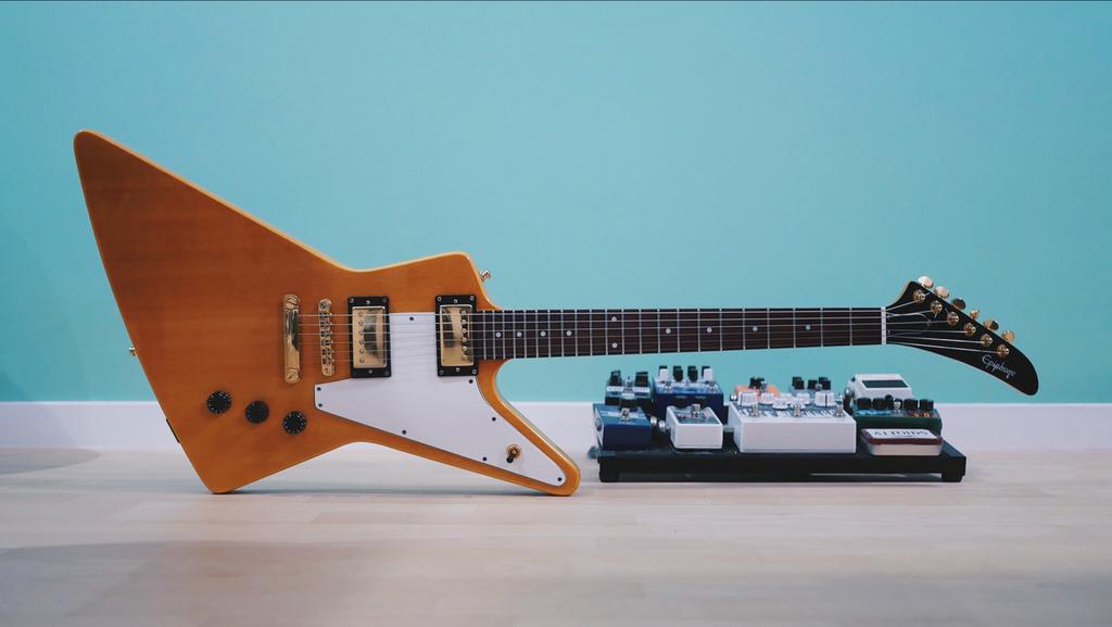 Epiphone 1958 Korina Explorer - 2006 (Korea) | Naturel, Ophalen, Gebruikt, Solid body, Epiphone