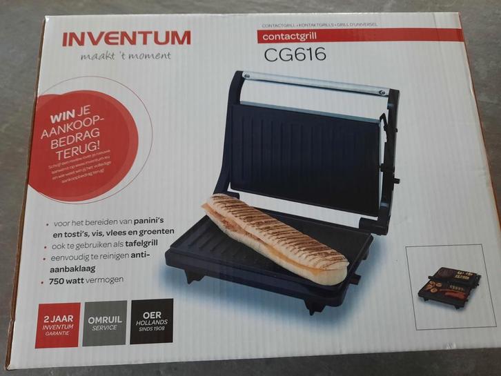 Mooie NIEUWE contactgrill Inventum, Witgoed en Apparatuur, Contactgrills, Nieuw, Ophalen of Verzenden
