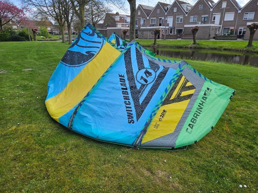 Cabrinha Switchblade 14m / FX 9m en 7m / Trimlite bar / Set, Watersport en Boten, Kitesurfen, Gebruikt, Kitesurf-set, Geen board