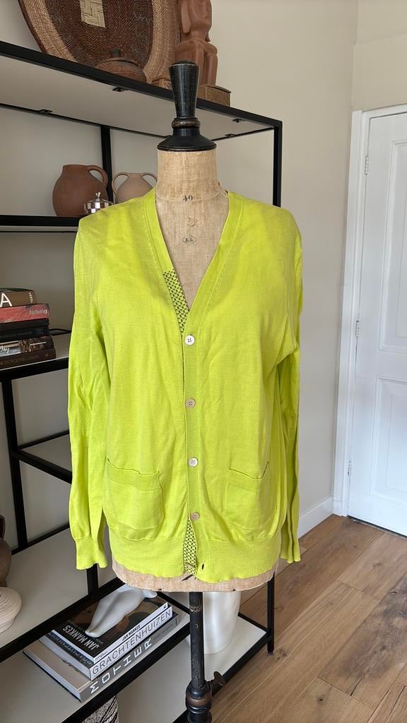 Dries van Noten design vest lime groen L nieuw, Ophalen of Verzenden, Nieuw, Maat 42/44 (L), Groen