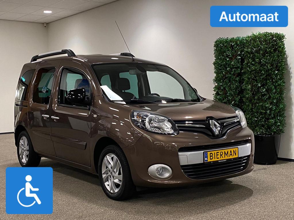 Renault Kangoo Rolstoelauto Automaat Luchtvering 3+1, Auto's, Renault, Automaat, Stof, Gebruikt, Zwart