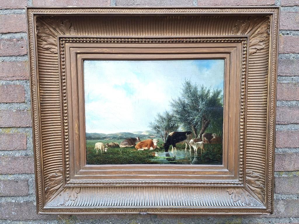 LAURENS PLAS , 1828-1893, Antiek en Kunst, Kunst | Schilderijen | Klassiek, Ophalen