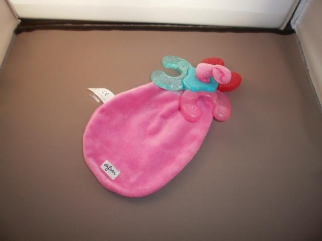 difrax speen lus doekje bijtding voor tandjes roze velours, Kinderen en Baby's, Speelgoed | Knuffels en Pluche, Ophalen of Verzenden
