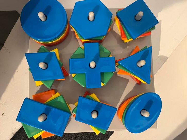 Montessori Stapel- en Vormenpuzzel voor Kinderen, Kinderen en Baby's, Speelgoed | Educatief en Creatief, Zo goed als nieuw, Puzzelen