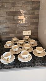 10 kop en schotels Lang leve de boerderij Rien Poortvliet, Ophalen of Verzenden, Zo goed als nieuw, Overige stijlen, Kop(pen) en/of Schotel(s)