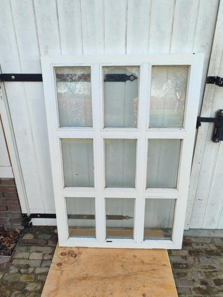 Houten ramen, Doe-het-zelf en Verbouw, Glas en Ramen, Gebruikt, Gevelraam of Ruit, Ophalen